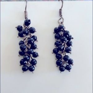 Blue and silver earrings